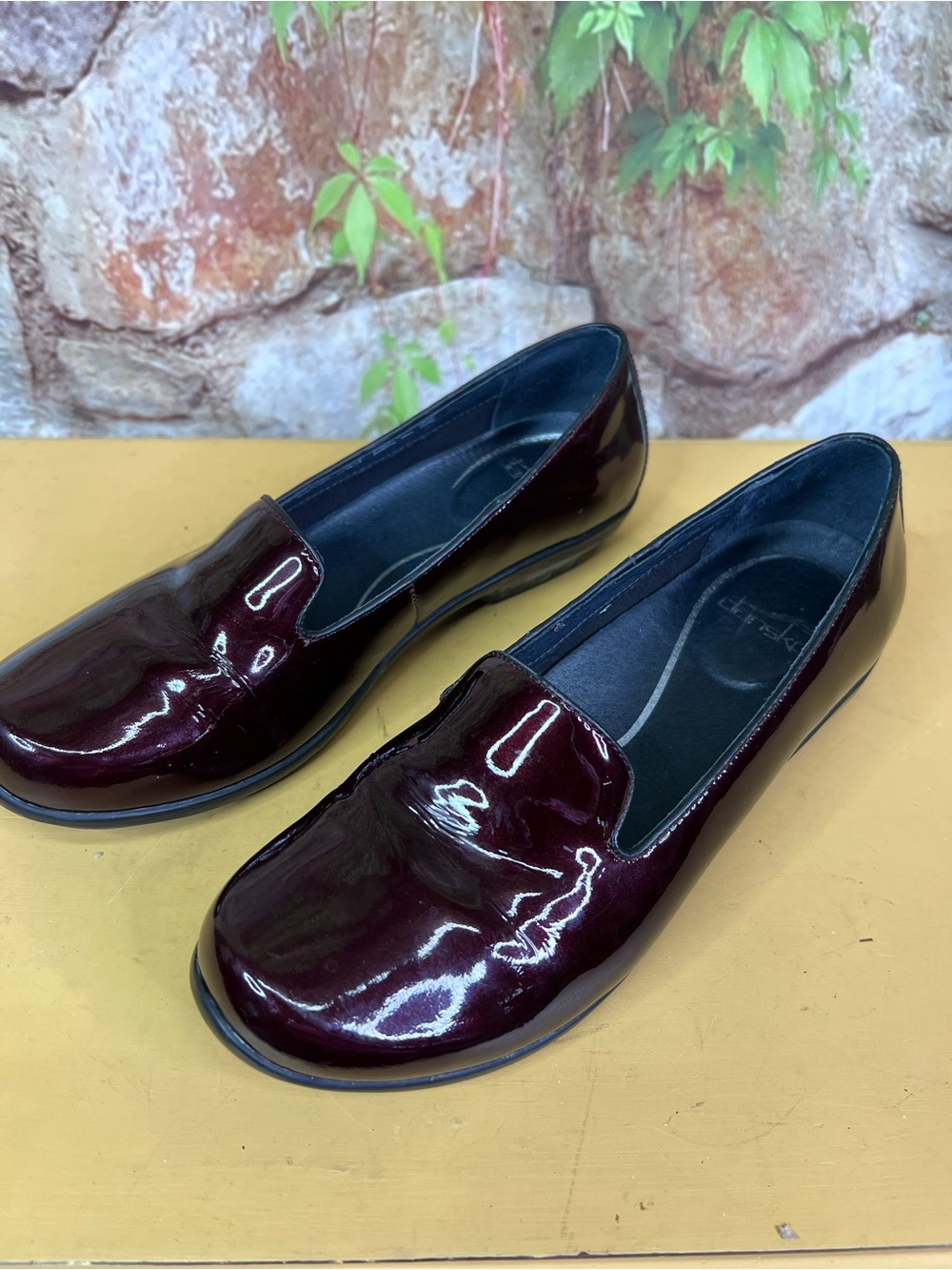 DANSKO Burgundy Olivia Patent Leather Loafers, 39 - Picture 2 of 14